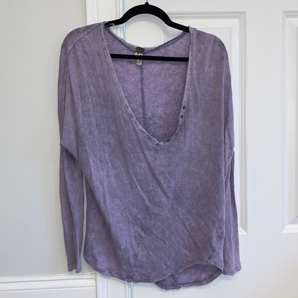 Light Purple We The Free Long Sleeve Tee